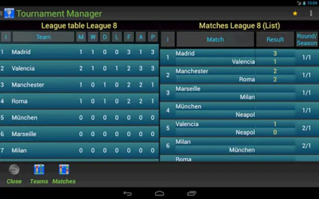 Tournament Manager android App screenshot 0